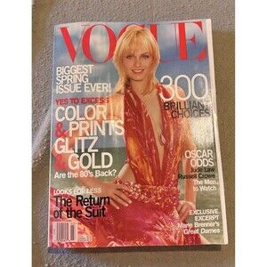 VOGUE Magazine US March 2000 AMBER VALLETTA Shalom Harlow ANGELA LINDVALL Newton